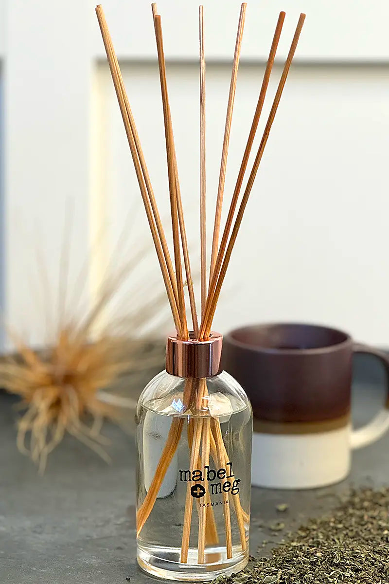 Reed Diffuser by Mabel + Meg - Green Tea & Lemongrass full side view