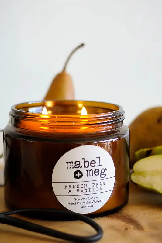 Scented Candle by Mabel + Meg in French Pear & Vanilla XL